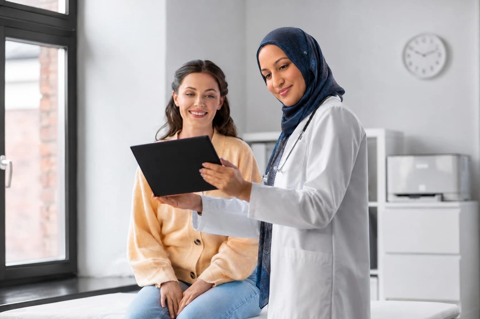 Dr. Nada Farooqui listening to a patient during an unhurried visit